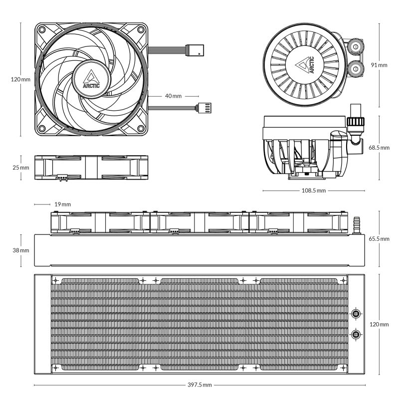 Arctic Liquid Freezer III 360 ARGB CPU Cooler - Image 4