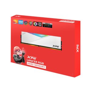 Adata XPG Lancer RGB 32GB (16GBX2) DDR5 5200MHz Memory - White